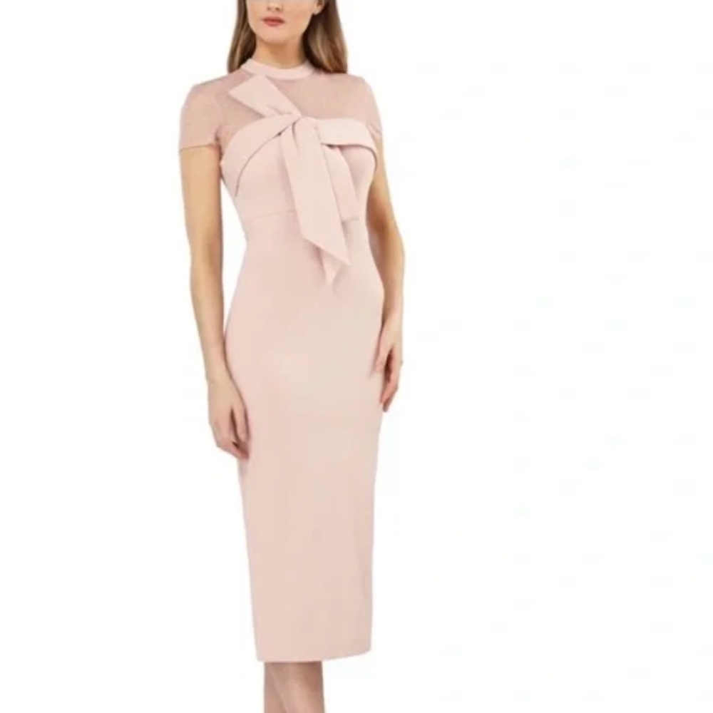 JS Collections, Roselle Midi Dress with Bow Detail